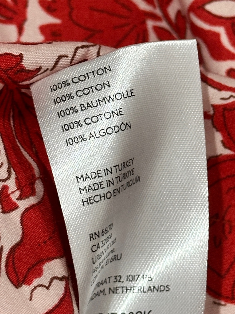 Anthropologie The Somerset Mini in Red White Floral Vine Dress - Picture 6 of 8